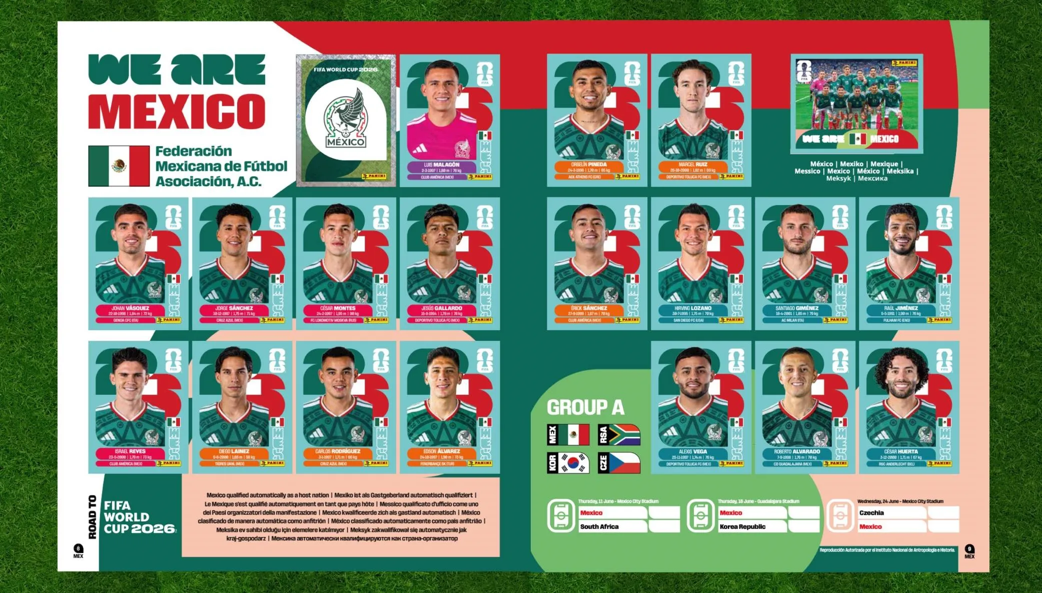 El ausente de Cruz Azul en el Álbum Panini del Mundial 2026 (@PaniniSportMx)