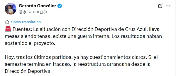Información de Gerardo González