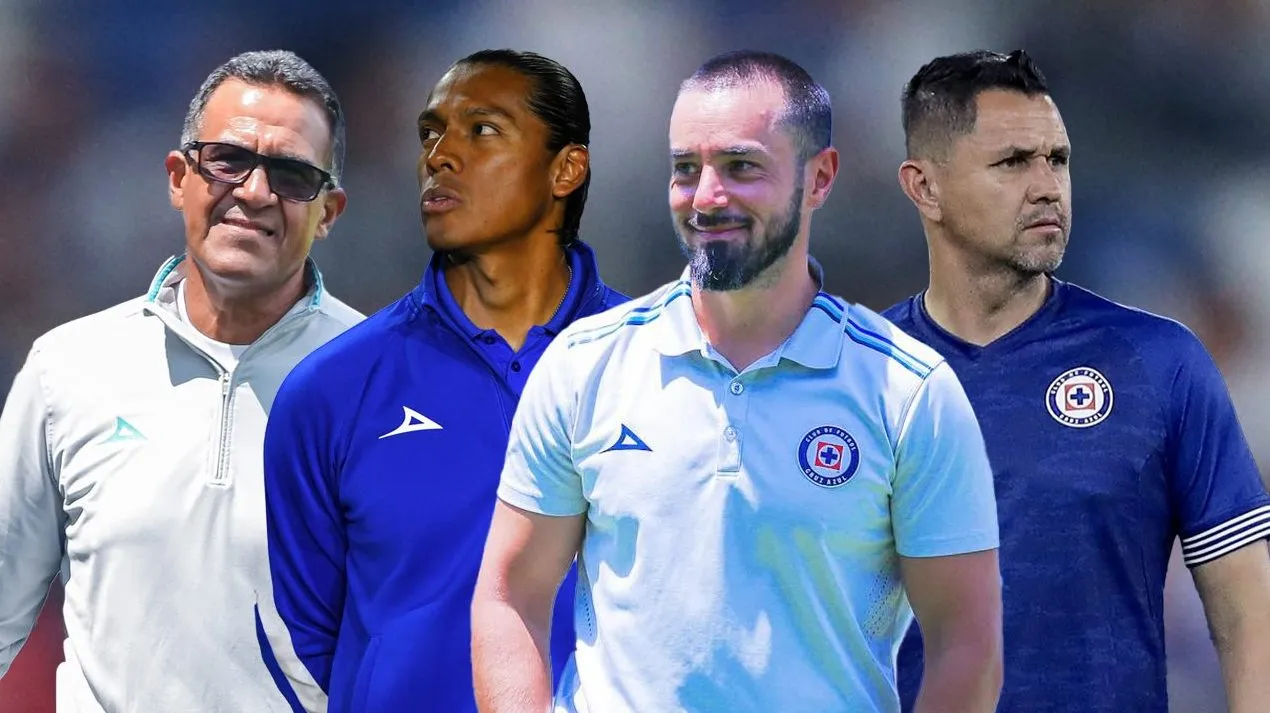 Los miembros del cuerpo técnico de Cruz Azul.