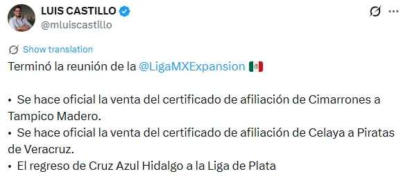 Información del periodista Luis Castillo