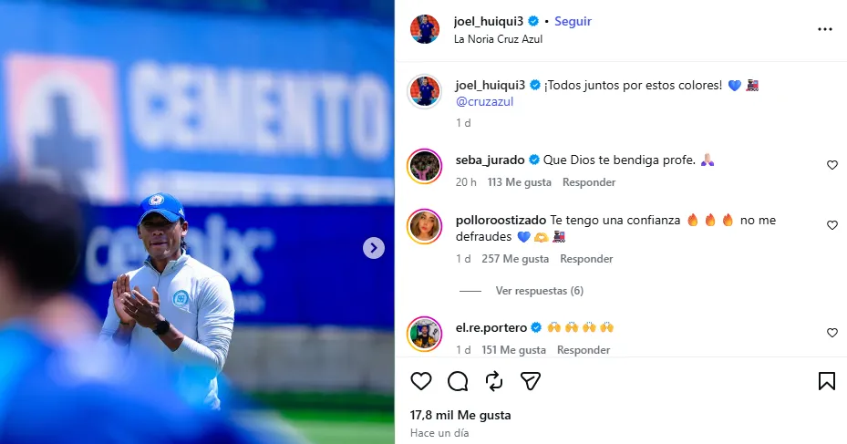 Publicación de Joel Huiqui en Instagram