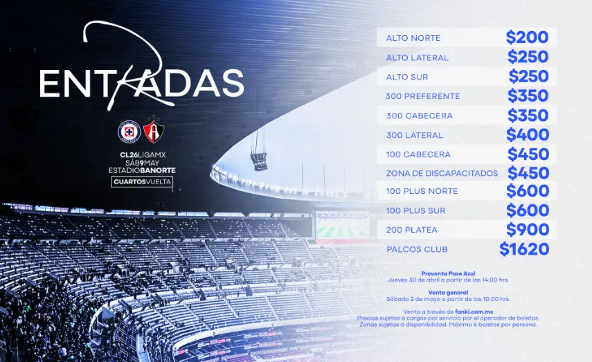 Precio de los boletos para el partido de vuelta