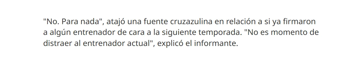 La postura de Cruz Azul sobre el nuevo DT en plena Liguilla. (diario Récord)