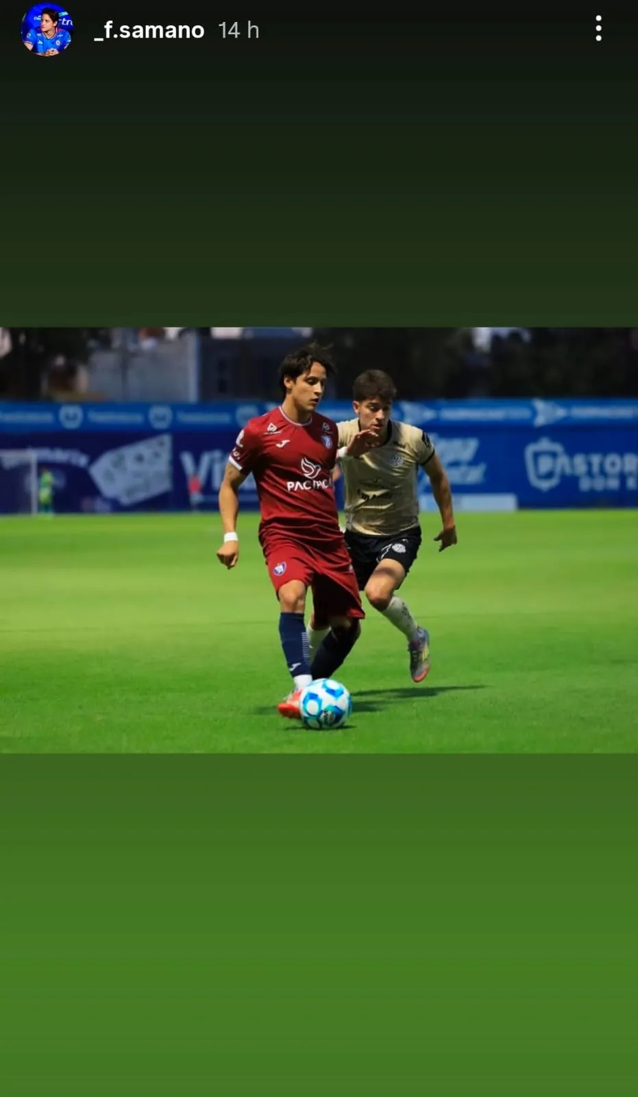 Fernando Sámano celebra en Instagram la clasificación de Tepatitlán.