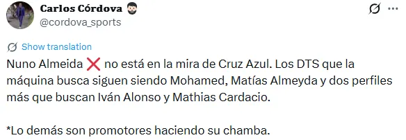 Información de Carlos Córdova