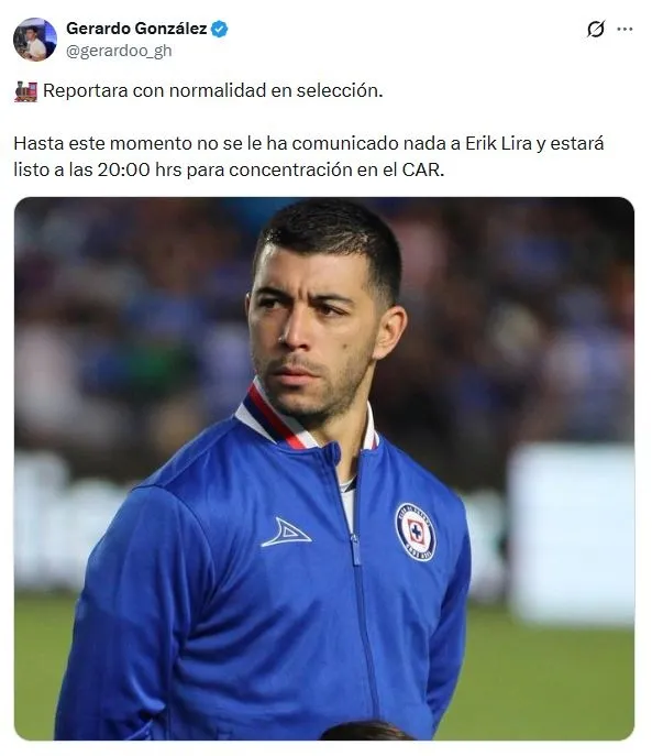 La decisión de Cruz Azul con Erik Lira tras el comunicado de la FMF (X)