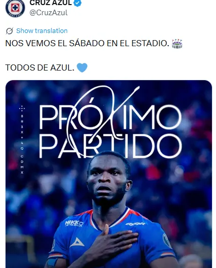 Christian Ebere en el flyer promocional del partido
