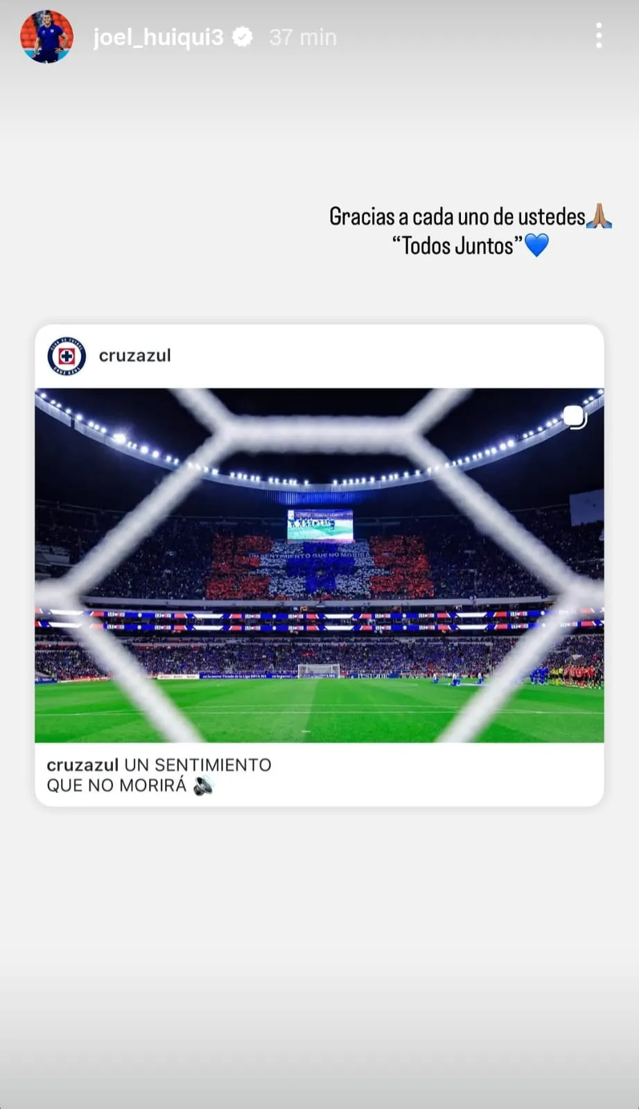 Una de las stories de Huiqui tras avanzar a semifinal. (@joel_huiqui3)