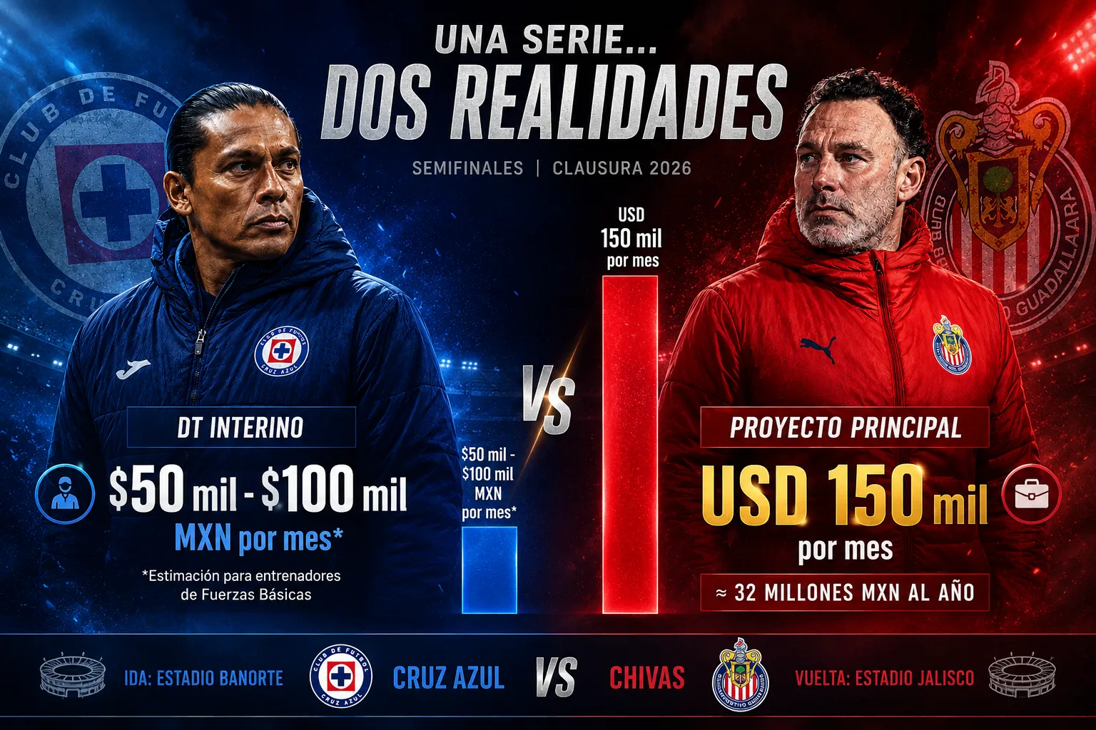 Infografía de Joel Huiqui vs. Gabriel Milito. (Realizado con ChatGPT)
