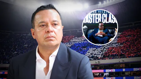 Afición de Cruz Azul reacciona a jugar en el Estadio Banorte.