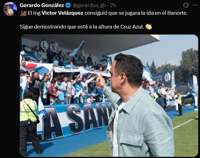 Periodistas de Cruz Azul resaltan la figura de Víctor Velázquez. (X)