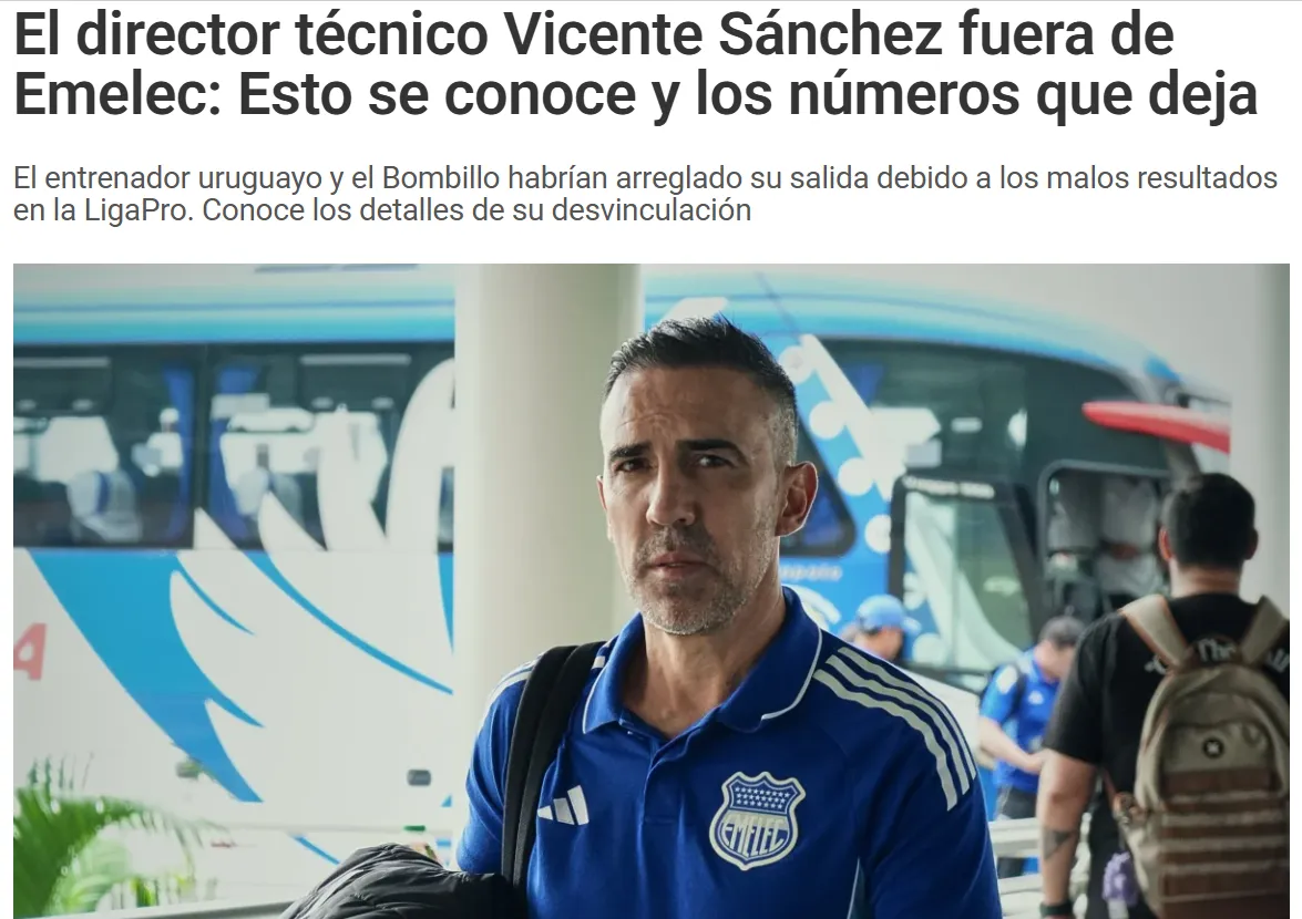 Diario Extra, duro con Vicente Sánchez en Ecuador. (Captura EXTRA)