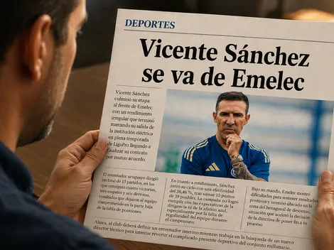 Así reflejó la prensa de Ecuador el fracaso de Vicente Sánchez: "Novato"