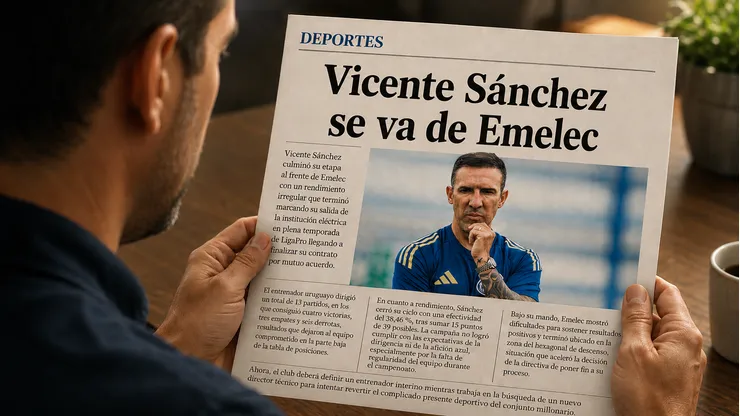 La prensa ecuatoriana refleja con contundencia la salida de Vicente Sánchez.