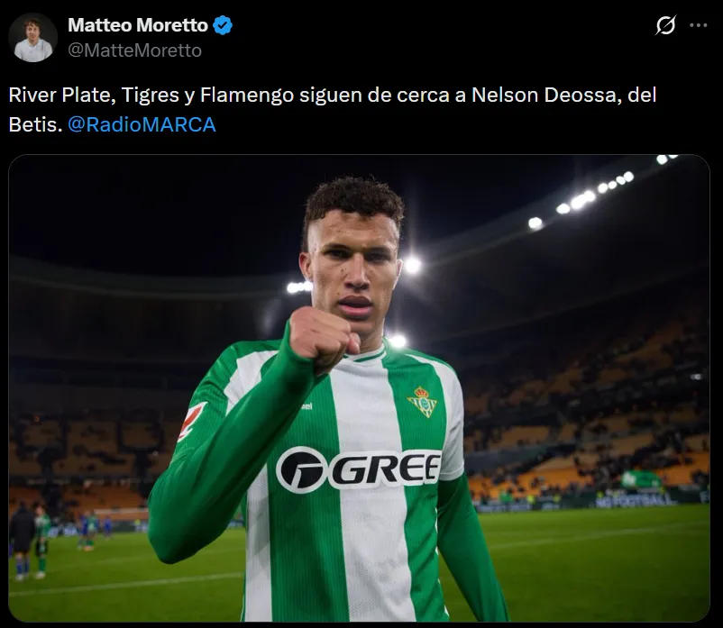 Nelson Deossa, quien sonó en Cruz Azul, en la mira de otros gigantes. (@MatteMoretto)