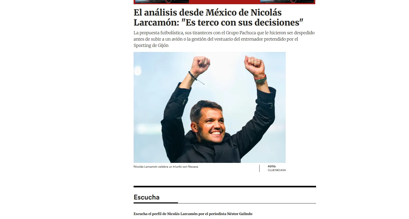 Así describen a Nicolás Larcamón los medios de España (Killer Asturias)