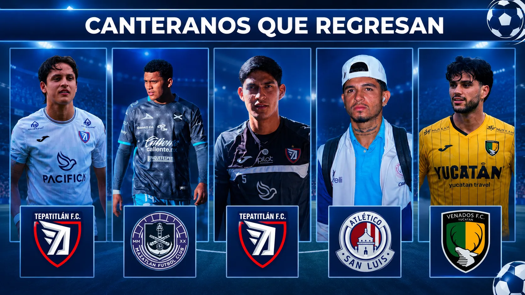 Los 5 canteranos que deben regresar a Cruz Azul para el Apertura 2026 (Generado con ChatGPT)