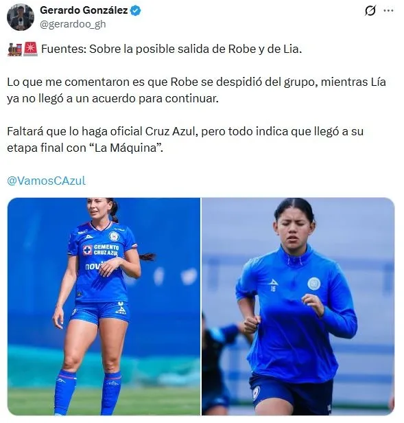 Exclusiva: Leighanne Robe será baja en Cruz Azul Femenil (X)