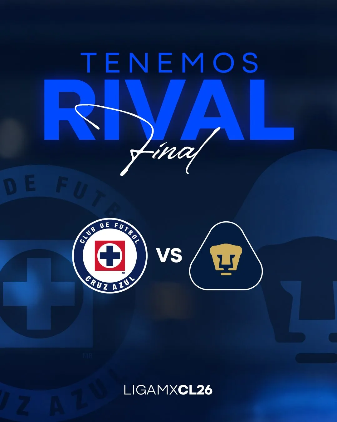 Cruz Azul y Pumas, cara a cara por el título de Liga MX. (Cruz Azul oficial)