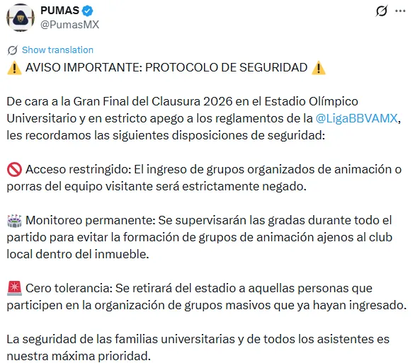 Información de Pumas