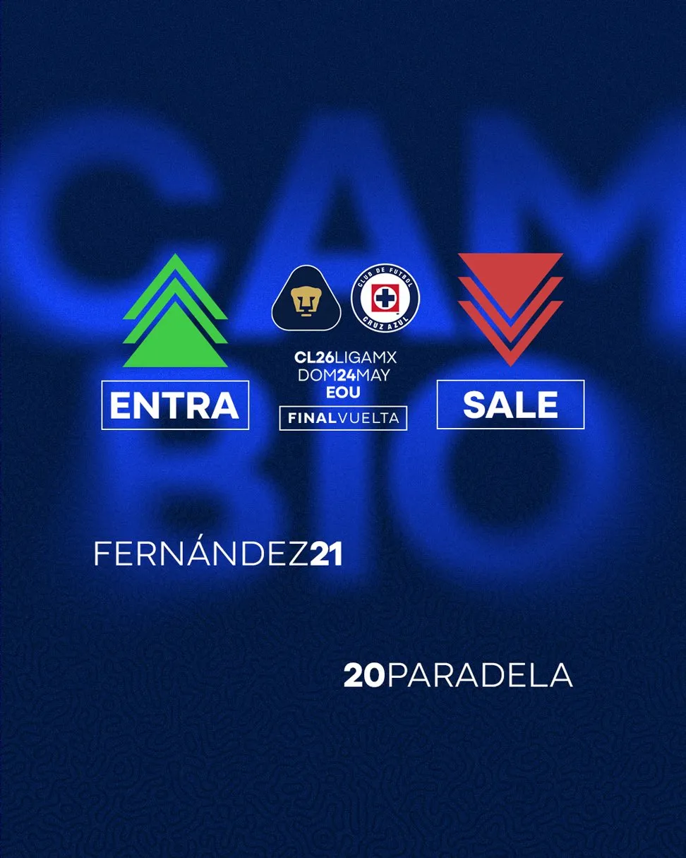 Toro Fernández ingresó por Paradela. (Cruz Azul oficial)