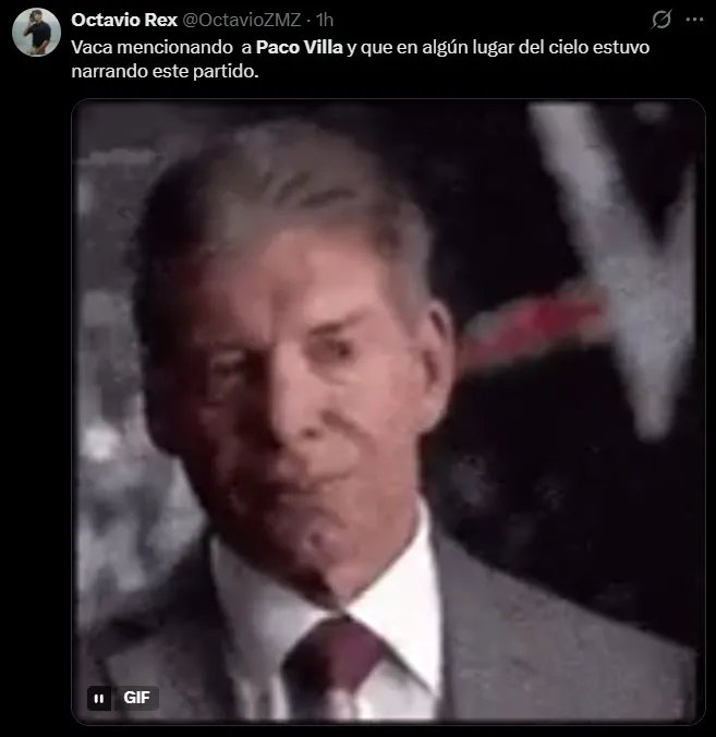 Reacción de X a la narración de Vaca para Paco Villa.