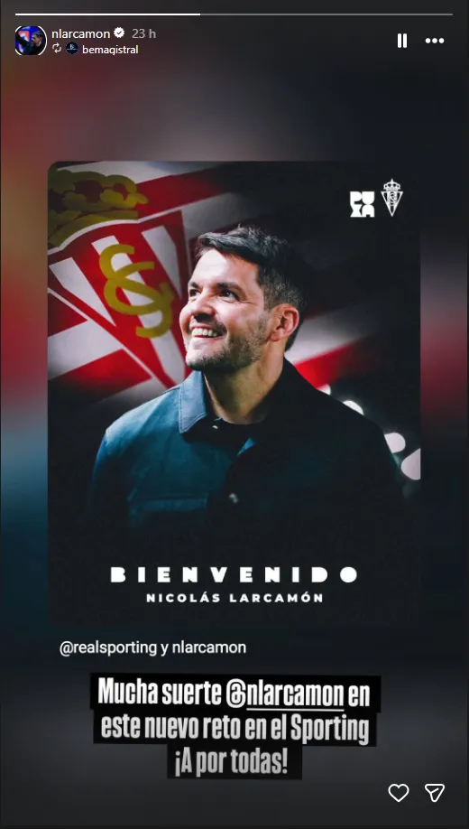 Nicolás Larcamón compartió imágenes de su llegada a España. (Instagram)