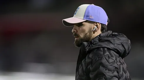 CIUDAD JUAREZ, MEXICO - ENERO 30: Andres Gudino del Cruz Azul en el calentamiento previo durante el juego de la jornada 4 del Torneo Clausura 2026 de la Liga BBVA MX en el Estadio Olímpico Benito Juarez el 30 de Enero de 2026 en Ciudad Juarez, Mexico. (Foto: Alvaro Avila/JAM MEDIA)
