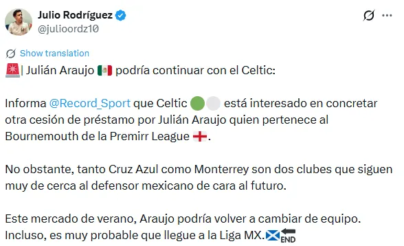 Información de Julio Rodríguez
