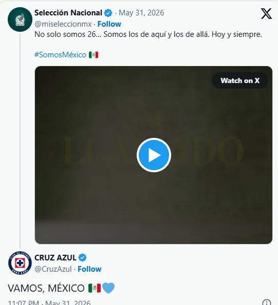 La reacción de Cruz Azul a la convocatoria de México