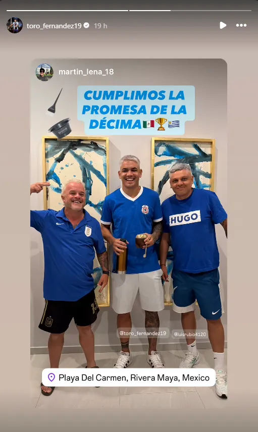 La promesa cumplida del Toro Fernández tras la Décima (Instagram)