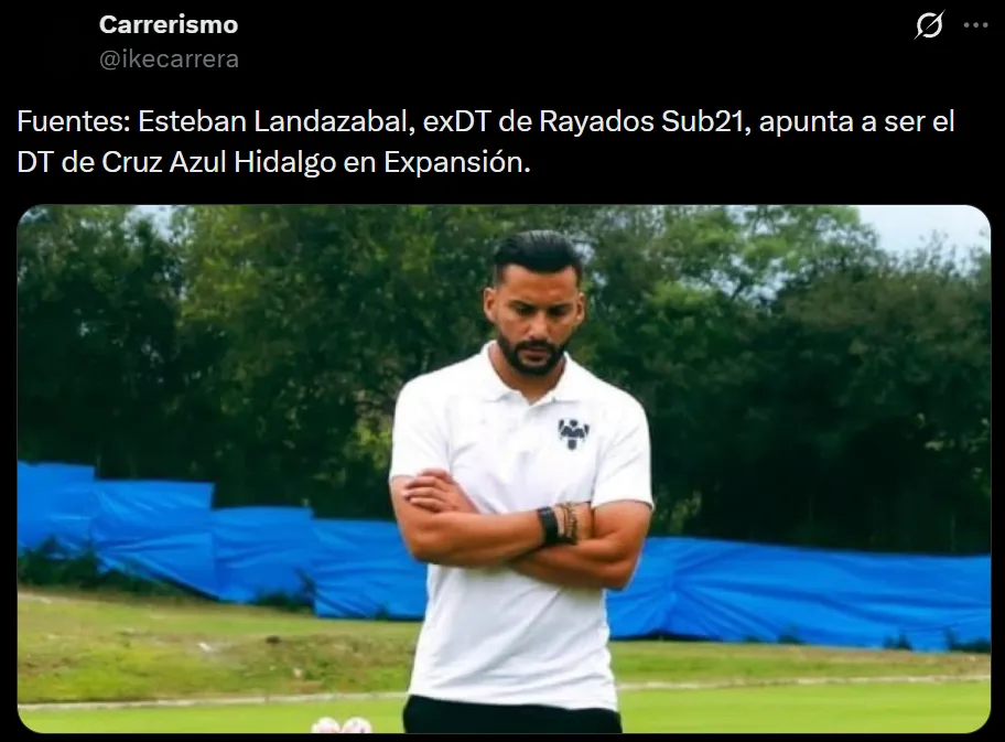 Esteban Landazabal podría ser el DT de Cruz Azul Hidalgo. (@ikecarrera)