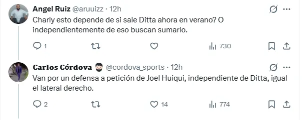 Carlos Córdova y su información sobre la petición de Huiqui