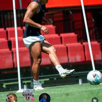 Luka Romero se entrena en el estadio del RCD Mallorca