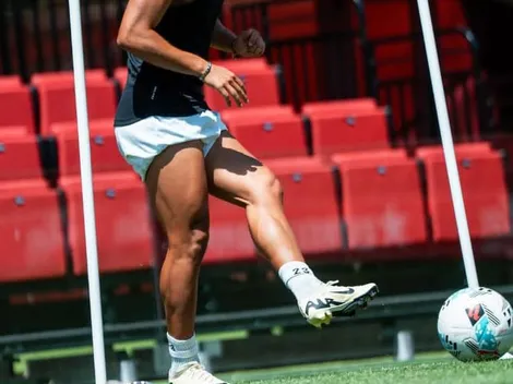 Luka Romero se entrena en el estadio del RCD Mallorca
