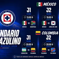 Calendario cruzazulino para el Mundial 2026: Fechas y horarios