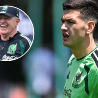 El divertido momento entre Javier Aguirre y César Montes