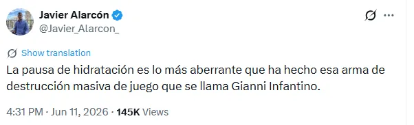 Mensaje de Javier Alarcón en redes sociales