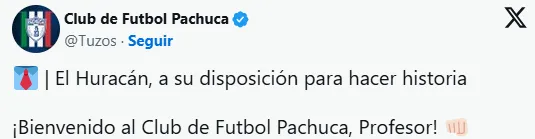 Mensaje de Pachuca