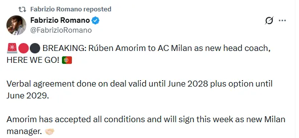 Información de Fabrizio Romano
