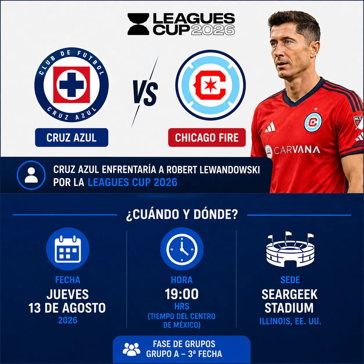 Cruz Azul podría enfrentar a Lewandowski.