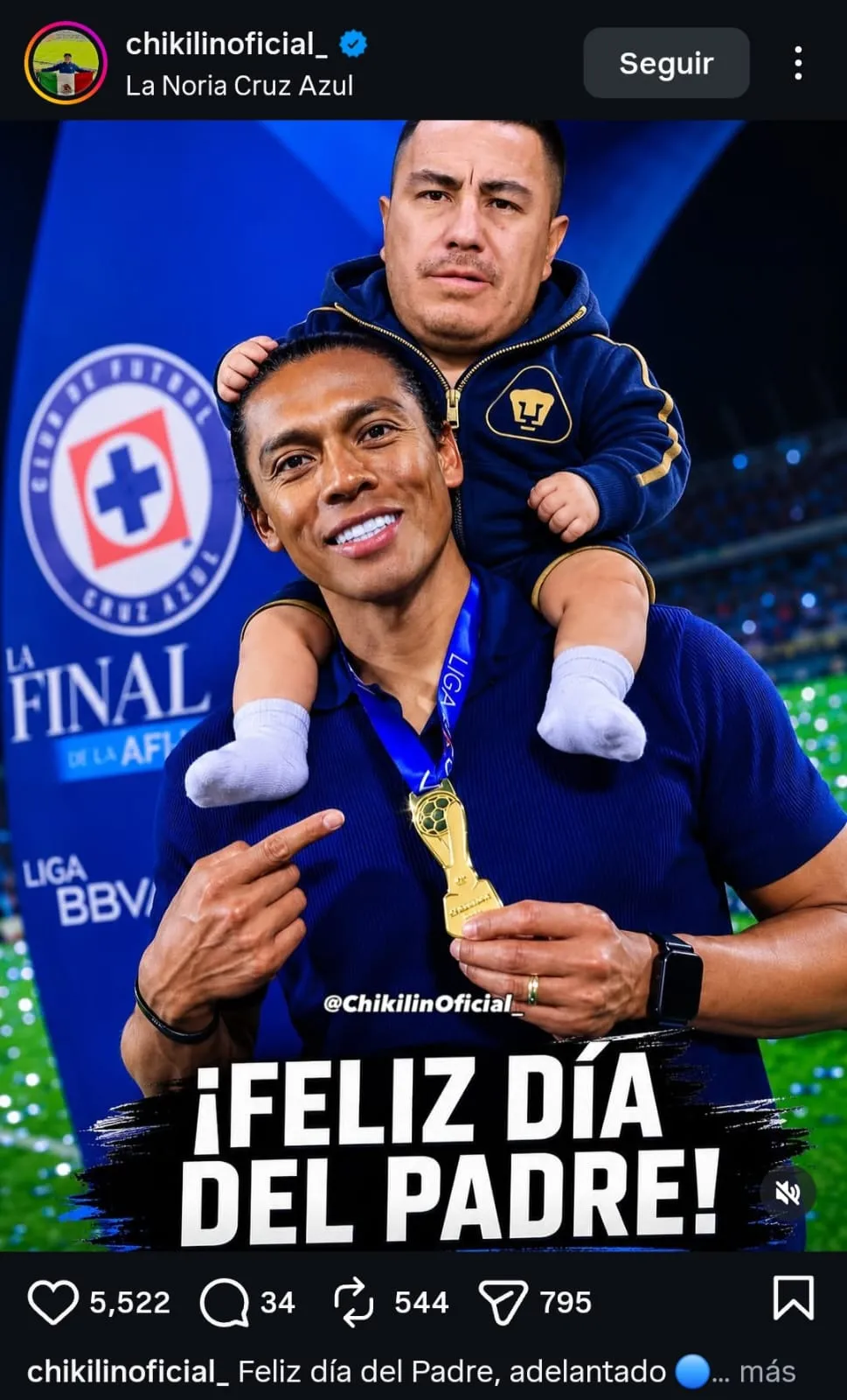 Los memes de Cruz Azul en el Día del Padre. (@chikilinoficial_)