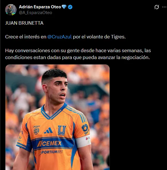 Reporte de Adrián Esparza sobre Juan Brunetta. (@A_EsparzaOteo)