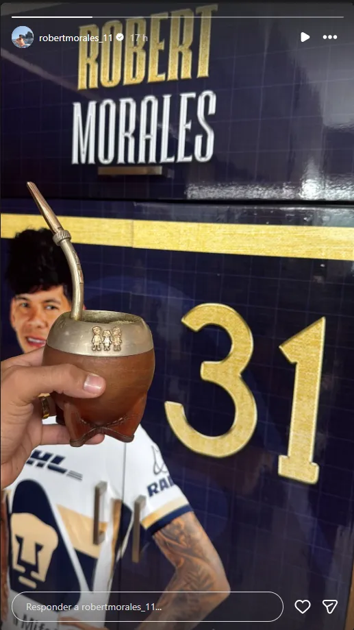 Robert Morales compartió una imagen de continuidad en Pumas (Instagram)