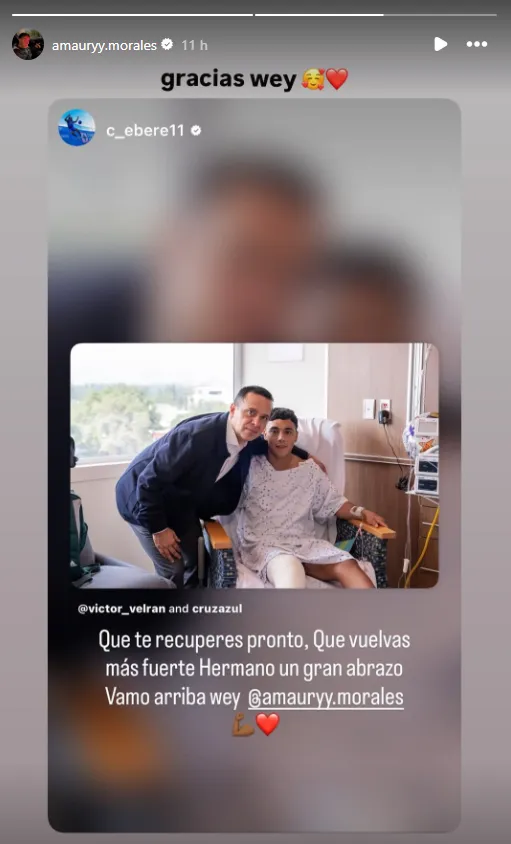 El ida y vuelta entre Christian Ebere y Amaury Morales (Instagram)