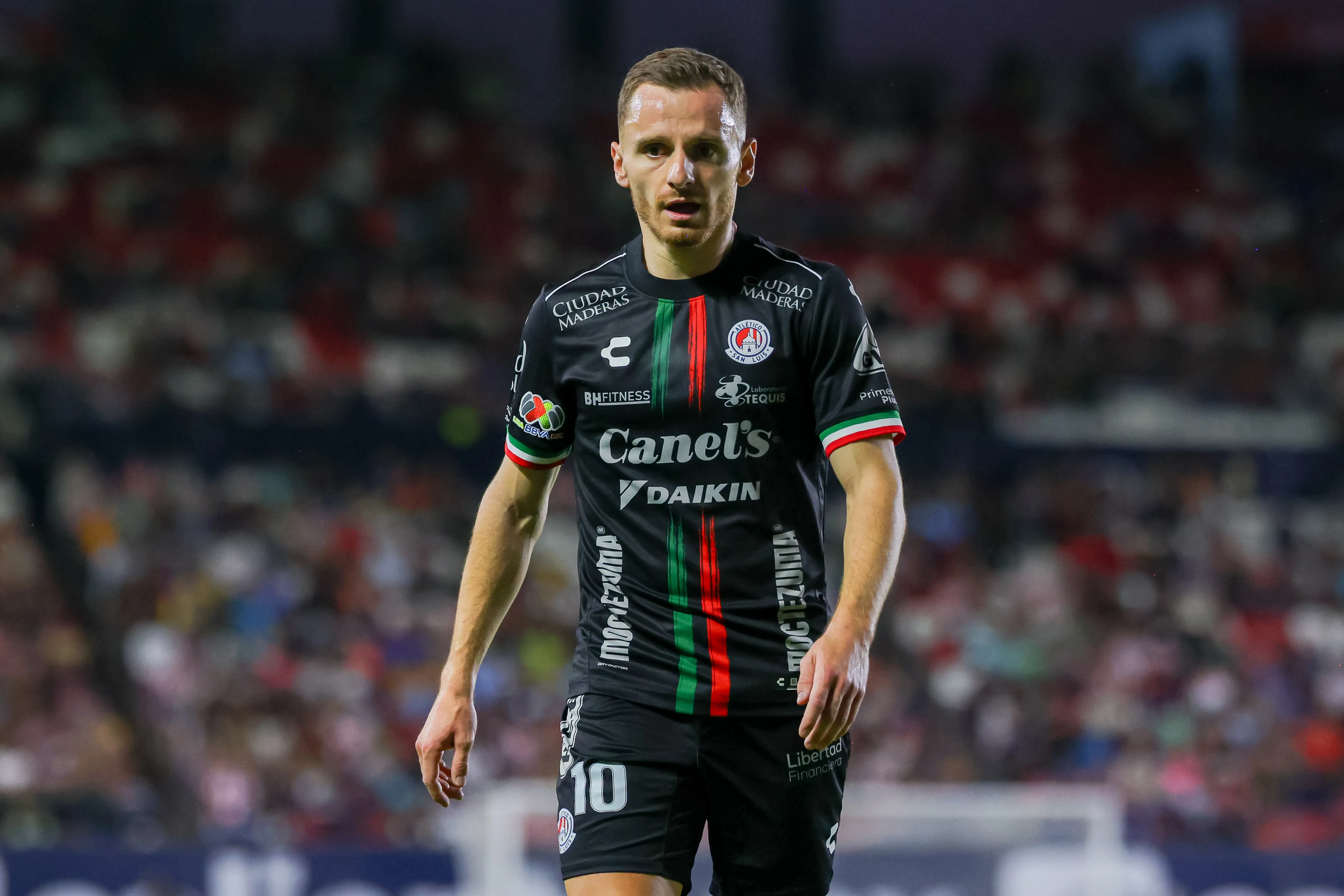 San Luis Potosí, San Luis Potosí, 22 de abril de 2026. , durante el partido correspondiente a la jornada 16 del torneo Clausura 2026 de la Liga BBVA MX, entre el Atlético San Luis y los Guerreros de Santos Laguna, realizado en el estadio Libertad Financiera. Foto: Imago7/ Hugo Martinez