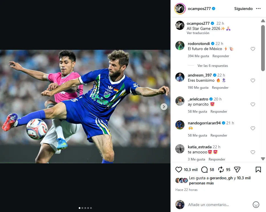 Rotondi reaccionó con un mensaje contundente para Omar Campos (Instagram)