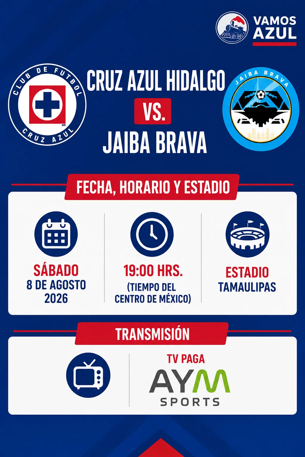 Todos los detalles para ver Cruz Azul Hidalgo vs. Jaiba Brava.
