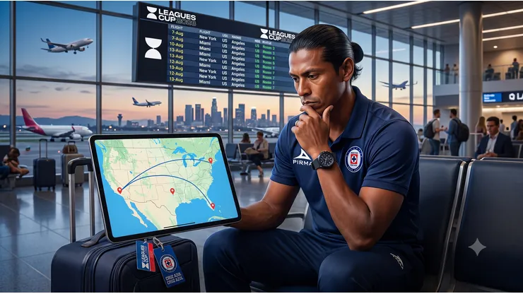 Cruz Azul deberá recorrer miles de kilómetros en apenas una semana por la Leagues Cup 2026.
