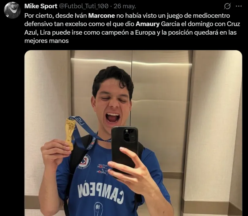 Aficionados de Cruz Azul comparan a Amaury García con Marcone (X)
